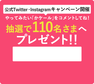 公式Instagram・Twitterキャンペーン開催！公式アカウントをフォローしてキャンペーン対象情報をGETしよう！